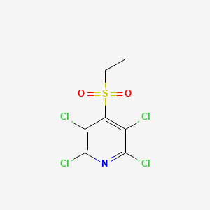 molecular formula C7H5Cl4NO2S B12656428 Pyridine, 2,3,5,6-tetrachloro-4-(ethylsulfonyl)- CAS No. 13108-53-7