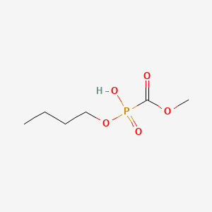 molecular formula C6H13O5P B12656482 Phosphinecarboxylic acid, butoxyhydroxy-, methyl ester, oxide CAS No. 72304-93-9