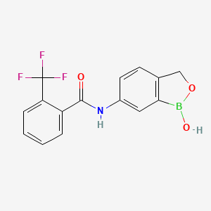 molecular formula C15H11BF3NO3 B12656500 N-(1-hydroxy-3H-2,1-benzoxaborol-6-yl)-2-(trifluoromethyl)benzamide CAS No. 1222508-86-2
