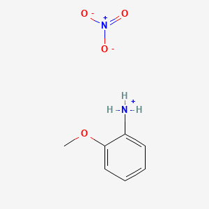 molecular formula C7H10N2O4 B12656544 2-Methoxyanilinium nitrate CAS No. 93982-25-3