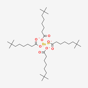 molecular formula C40H76O8Ru B12656547 Neodecanoic acid, ruthenium salt CAS No. 93894-43-0