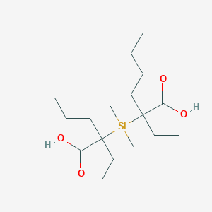 molecular formula C18H36O4Si B12656554 Dimethylsilylene bis(2-ethylhexanoate) CAS No. 55621-06-2