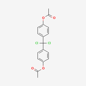 molecular formula C17H14Cl2O4 B12656563 4,4'-(Dichloromethylene)bisphenyl diacetate CAS No. 89347-16-0