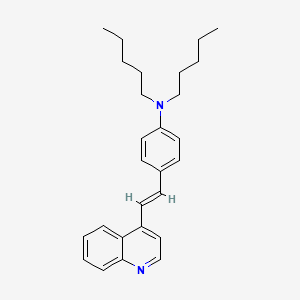 molecular formula C27H34N2 B12656575 N,N-Dipentyl-4-(2-(4-quinolinyl)vinyl)aniline CAS No. 7498-21-7