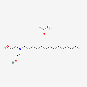 molecular formula C20H43NO4 B12656607 Bis(2-hydroxyethyl)tetradecylammonium acetate CAS No. 94139-14-7
