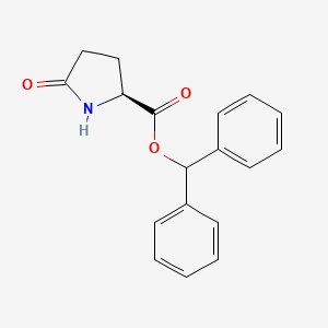 molecular formula C18H17NO3 B12656629 Benzhydryl 5-oxo-L-prolinate CAS No. 76783-35-2