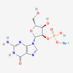 molecular formula C10H13N5NaO8P B12656717 2'-Guanylic acid, monosodium salt CAS No. 97416-82-5