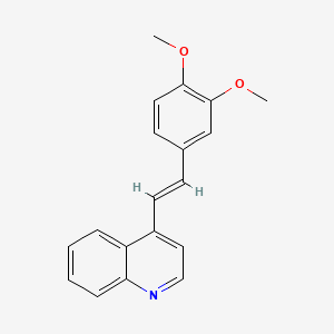 molecular formula C19H17NO2 B12656740 4-(2-(3,4-Dimethoxyphenyl)vinyl)quinoline CAS No. 2878-63-9