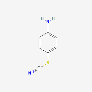 molecular formula C7H6N2S B1265675 Thiocyanic acid, p-aminophenyl ester CAS No. 2987-46-4