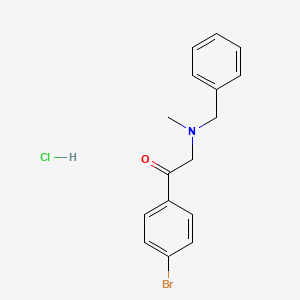 molecular formula C16H17BrClNO B12656751 2-[Benzyl(methyl)amino]-1-(4-bromophenyl)ethanone hydrochloride CAS No. 6291-68-5