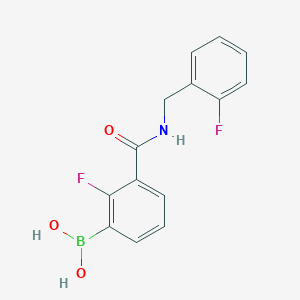 molecular formula C14H12BF2NO3 B12656754 2-Fluoro-3-(2-fluorobenzylcarbamoyl)benzeneboronic acid 