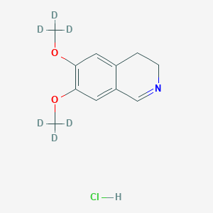 molecular formula C11H14ClNO2 B12656758 Isoquinoline, 3,4-dihydro-6,7-di(methoxy-d3)-hydrochloride 