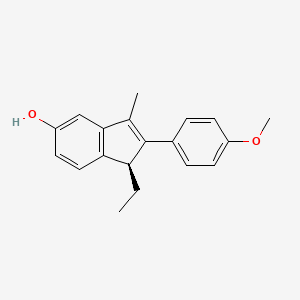 molecular formula C19H20O2 B12656769 (S)-1-Ethyl-2-(4-methoxyphenyl)-3-methyl-1H-inden-5-ol CAS No. 154569-19-4