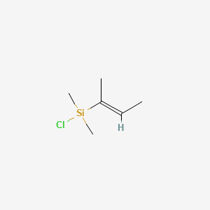 molecular formula C6H13ClSi B12656800 Chlorodimethyl(1-methyl-1-propenyl)silane CAS No. 97375-15-0