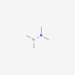 molecular formula C4H12InN B12656865 (Dimethylamino)dimethylindium CAS No. 92274-82-3