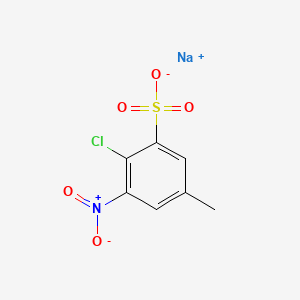 molecular formula C7H5ClNNaO5S B12656881 Sodium 4-chloro-5-nitrotoluene-3-sulphonate CAS No. 71501-32-1