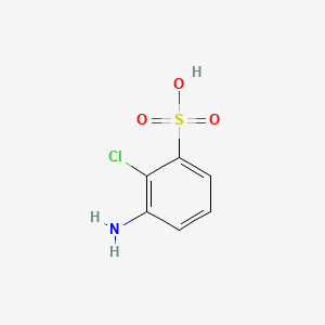 molecular formula C6H6ClNO3S B12656906 3-Amino-2-chlorobenzenesulphonic acid CAS No. 71501-37-6
