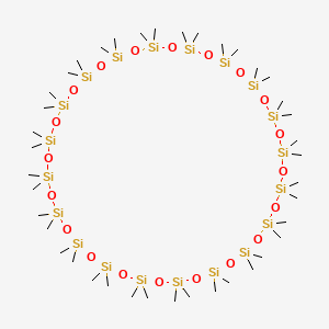molecular formula C40H120O20Si20 B12656908 Cycloeicosasiloxane, tetracontamethyl- CAS No. 150026-98-5