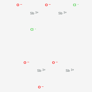 molecular formula Cl2O5Sb4 B12656921 Antimony chloride oxide (Sb4Cl2O5) CAS No. 12182-69-3