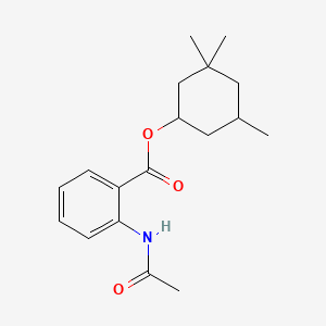 molecular formula C18H25NO3 B12656938 3,3,5-Trimethylcyclohexyl N-acetylanthranilate CAS No. 73486-91-6