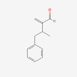 molecular formula C12H14O B12656945 beta-Methyl-alpha-methylenephenylbutyraldehyde CAS No. 83498-24-2