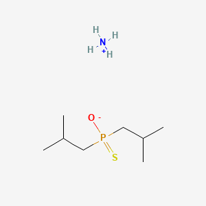 molecular formula C8H22NOPS B12656946 Phosphinothioic acid, bis(2-methylpropyl)-, ammonium salt CAS No. 102199-04-2