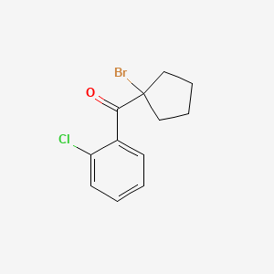 molecular formula C12H12BrClO B1265698 (1-Bromocyclopentyl)(2-chlorophenyl)methanone CAS No. 6740-86-9