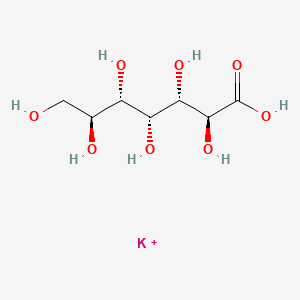 molecular formula C7H14KO8+ B12657063 (2xi)-D-Gluco-heptonic acid, potassium salt CAS No. 23167-96-6