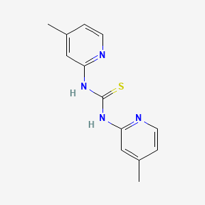 molecular formula C13H14N4S B12657085 N,N'-Bis(4-methyl-2-pyridinyl)thiourea CAS No. 5440-92-6