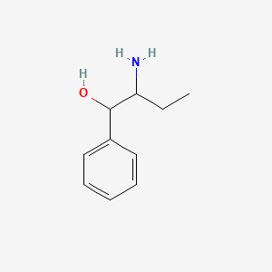molecular formula C10H15NO B1265709 2-AMINO-1-PHENYL-BUTANOL CAS No. 5897-76-7