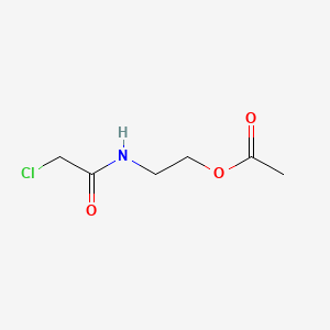 molecular formula C6H10ClNO3 B12657112 2-((2-Chloro-1-oxoethyl)amino)ethyl acetate CAS No. 93783-16-5