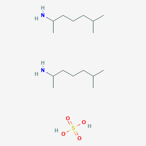molecular formula C16H40N2O4S B12657143 (1,5-Dimethylhexyl)ammonium sulphate CAS No. 71750-52-2