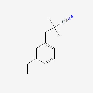 molecular formula C13H17N B12657150 Benzenepropanenitrile, 3-ethyl-alpha,alpha-dimethyl- CAS No. 134123-92-5