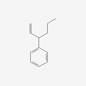 molecular formula C12H16 B12657163 Benzene, (1-ethenylbutyl)- CAS No. 64275-32-7