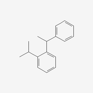 molecular formula C17H20 B12657179 Benzene, 1-(1-methylethyl)-2-(1-phenylethyl)- CAS No. 191044-60-7