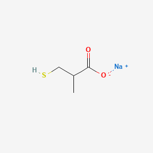 molecular formula C4H7NaO2S B12657191 Sodium 3-mercapto-2-methylpropionate CAS No. 80224-20-0