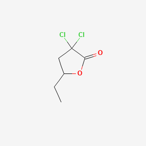 molecular formula C6H8Cl2O2 B12657230 3,3-Dichloro-5-ethyldihydrofuran-2(3H)-one CAS No. 34619-39-1