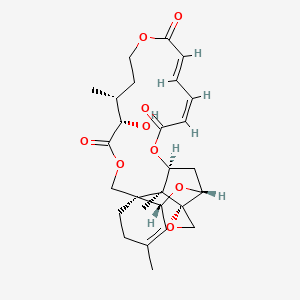 molecular formula C27H34O9 B12657231 Verrucarin A, (4S)- CAS No. 123406-47-3