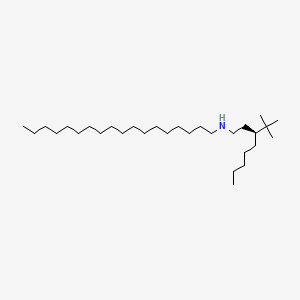 molecular formula C30H63N B12657238 N-[(3S)-3-tert-butyloctyl]octadecan-1-amine 
