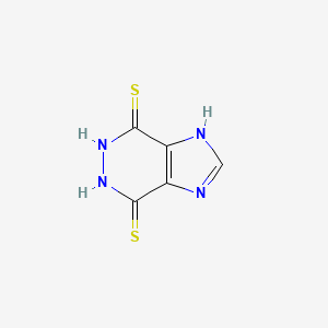 molecular formula C5H4N4S2 B12657242 1H-Imidazo(4,5-d)pyridazine-4,7-dithiol CAS No. 5453-50-9