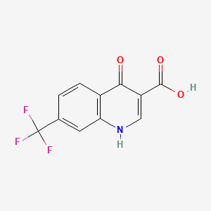 molecular formula C11H6F3NO3 B1265732 4-Hydroxy-7-(trifluoromethyl)quinoline-3-carboxylic acid CAS No. 574-92-5