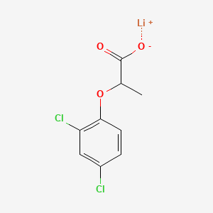 molecular formula C9H7Cl2LiO3 B12657327 Lithium 2-(2,4-dichlorophenoxy)propionate CAS No. 28692-35-5