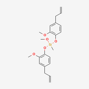 molecular formula C22H28O5Si B12657334 Bis[4-allyl-2-methoxyphenoxy]methoxymethylsilane CAS No. 83817-75-8