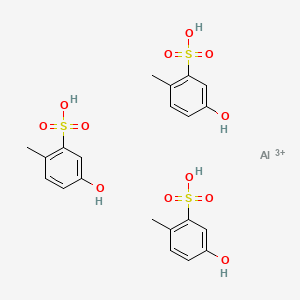 molecular formula C21H24AlO12S3+3 B12657368 Aluminium tris(hydroxytoluenesulphonate) CAS No. 84878-39-7
