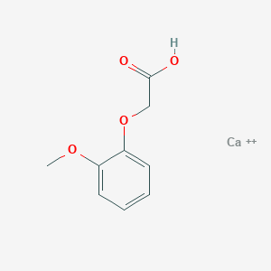 molecular formula C9H10CaO4+2 B12657381 Calcium (o-methoxyphenoxy)acetate CAS No. 60296-02-8
