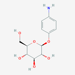 molecular formula C12H17NO6 B1265741 (2S,3R,4S,5S,6R)-2-(4-Aminophenoxy)-6-(hydroxymethyl)tetrahydro-2H-pyran-3,4,5-triol CAS No. 20818-25-1