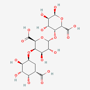 molecular formula C19H28O18 B12657467 Pectic acid, potassium salt CAS No. 37251-70-0