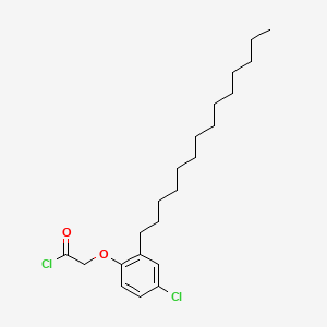 molecular formula C22H34Cl2O2 B12657477 (4-Chloro-2-tetradecylphenoxy)acetyl chloride CAS No. 80336-34-1