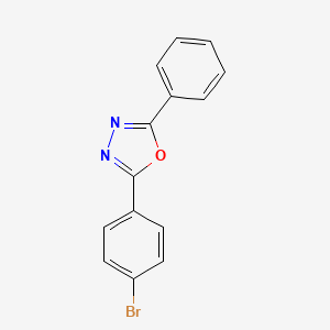 molecular formula C14H9BrN2O B1265748 2-(4-Bromophenyl)-5-phenyl-1,3,4-oxadiazole CAS No. 21510-43-0