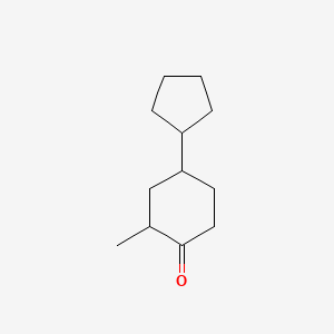molecular formula C12H20O B12657489 4-Cyclopentyl-2-methylcyclohexan-1-one CAS No. 93805-77-7